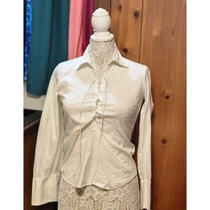 Banana Republic Cream Button Down Shirt